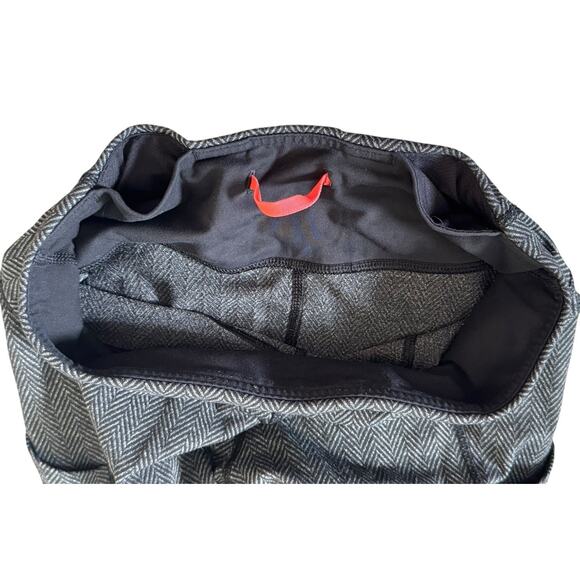 LULULEMON Herringbone Speed Cropped Leggings Ruched Ankles Mesh Panels Size 4 - Picture 9 of 10